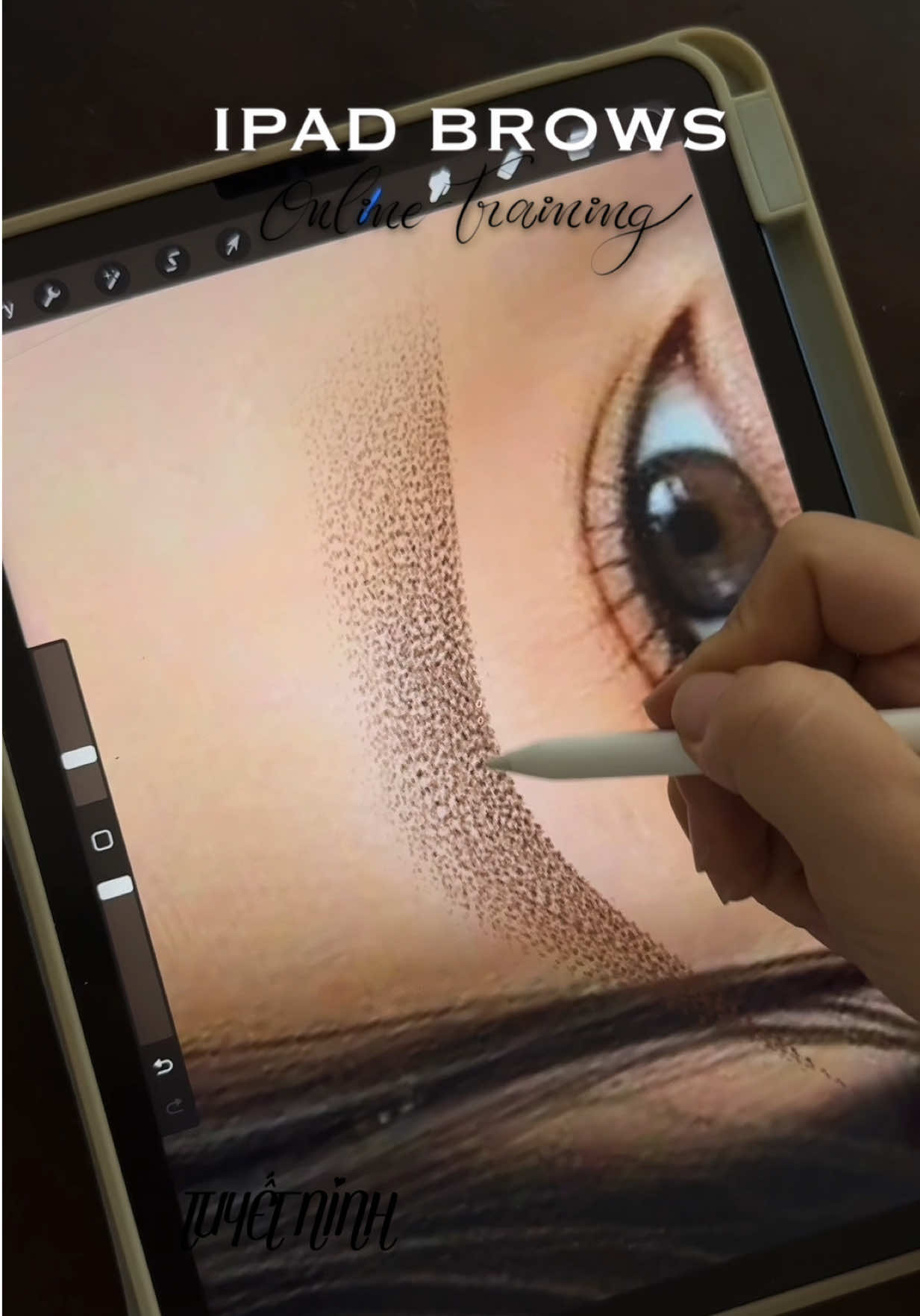 Vẽ chân mày sợi trên ipad Thiết kế lông mày ombre trên ipad với procreate Design ombrebrows/ hairstroke on ipad with procreate #thietkechanmay #hairstroke #powderbrows #ipadbrows #combobrows 