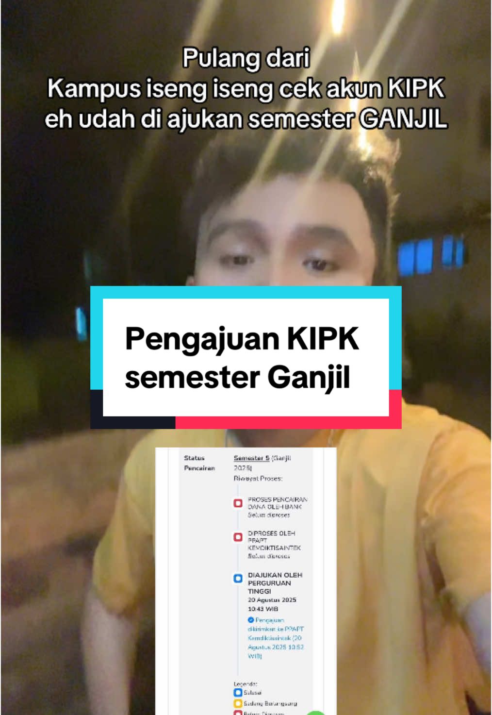 Status pencairan KIPK udah masuk di pengajuan nih !! Punya kamu gimana? #fyp #beranda #2025 #mahasiswa #foryou 
