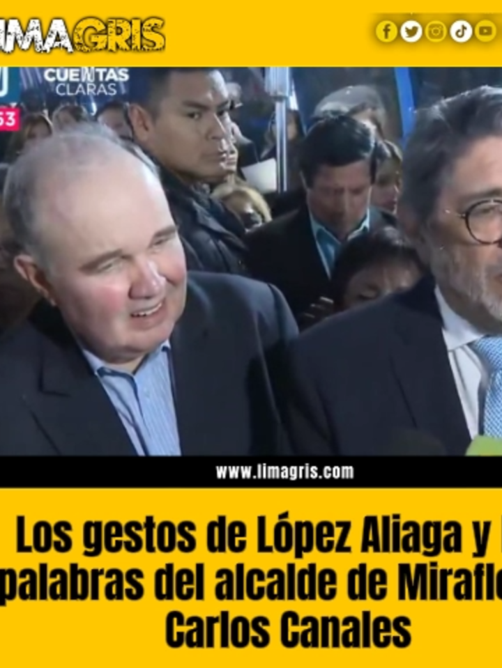 Los gestos de López Aliaga y las palabras del alcalde de Miraflores Carlos Canales. #noticias #lima #peru🇵🇪 #limagris #lopezaliaga