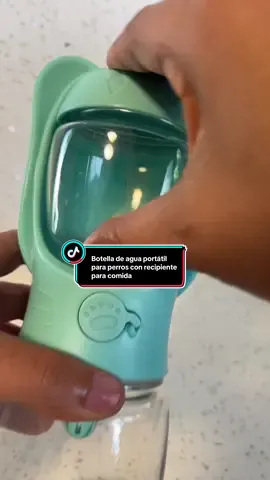 Botella de agua portátil para perros con recipiente para comida#parati 