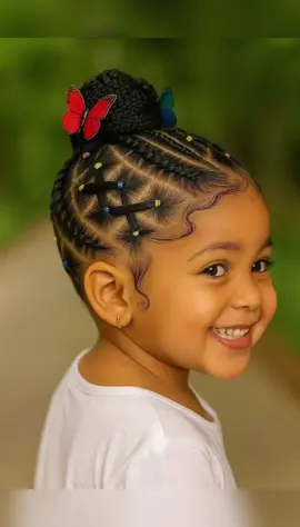 Very pretty hairstyle ideas for your baby girl������ #hairstyle2025 #fypシ゚viral🖤tiktok #fyp #kids #hairstylist 