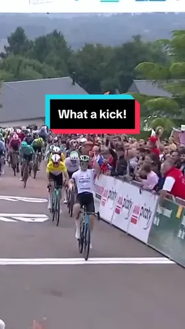 Paul Lapeira has the punch to hold on 💪 The Frenchman displays an impressive kick on the uphill finish to claim Stage 3 of the Tour du Limousin. #cycling #roadcycling #decathlon