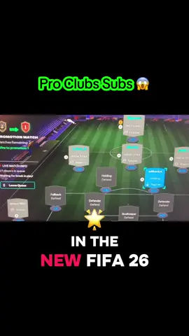NEW substitute feature in Pro Clubs FIFA 26 ! It’s about time Pro Clubs gets some love 🥰 let me know what you think down below 🫡 #proclubs #eafc26 #fifa #substitute #fc26 