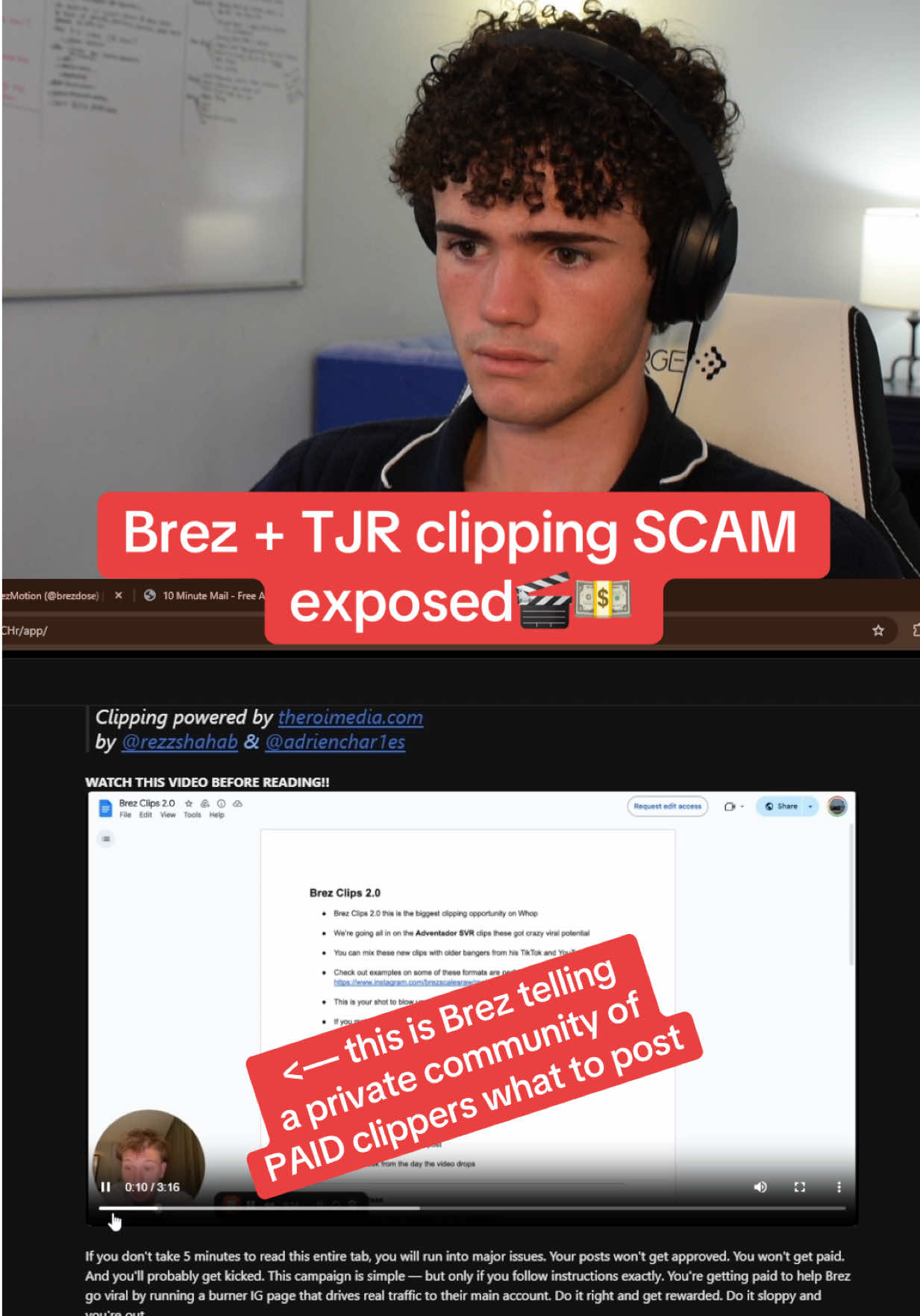 TJR, Brez, and other popular course-selling get rich quick gurus are using a platform called Whop to hire short form clippers to make motivational edits of themselves and their lifestyles in an effort to drive top-of-funnel leads. It’s disgusting and scammy. #tjr #brezscales #freelancebrandscaling #brez #tjrtrades 