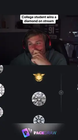College student wins a diamond on stream #kickstreaming 