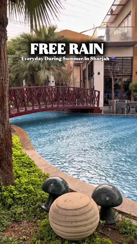 Free Rain Everyday During Summer In Sharjah ☔️ @Zawaya Walk  . . . #freeentry #rain #trending #goviral #viral?videotiktok😇😇 