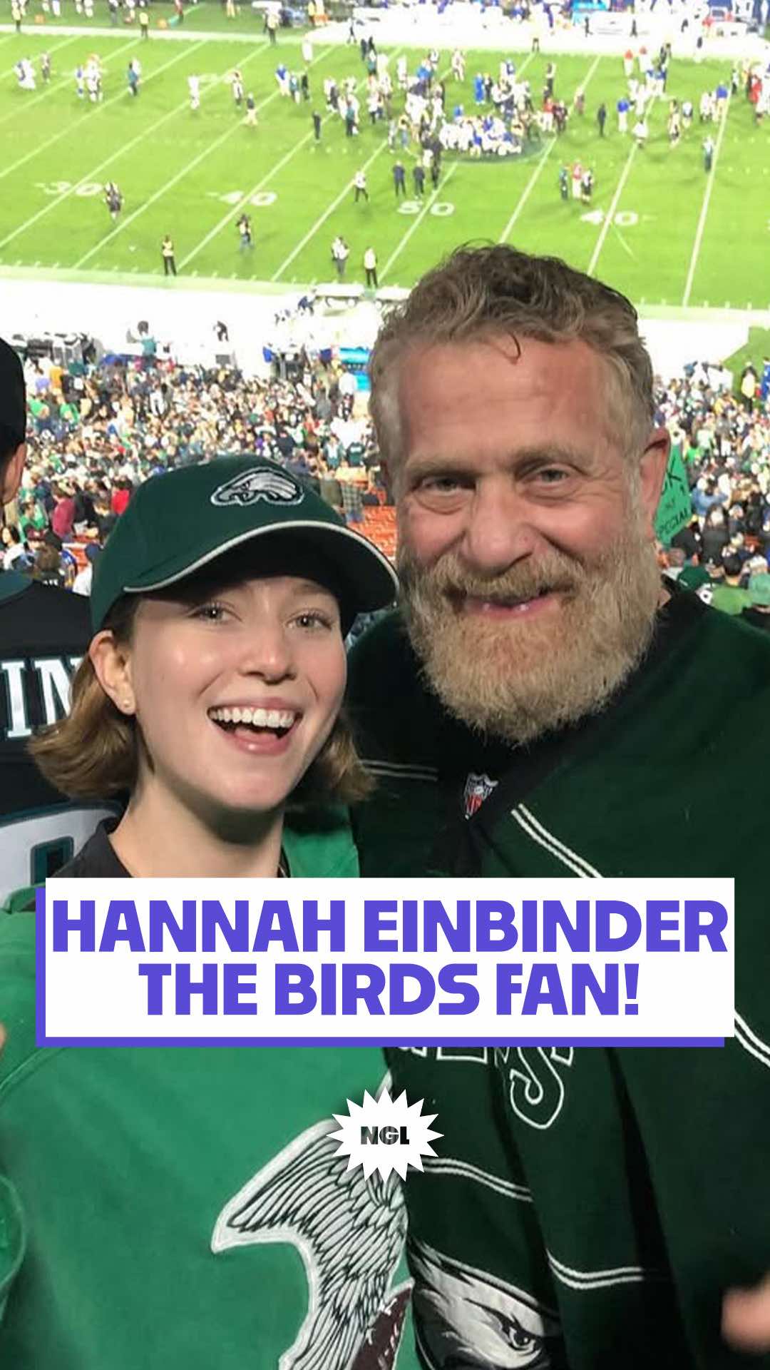 #hannaheinbinder is a Birds fan, through and through. 🦅 Full episode is out now on all platforms! #philadelphiaeagles #philly #superbowllii