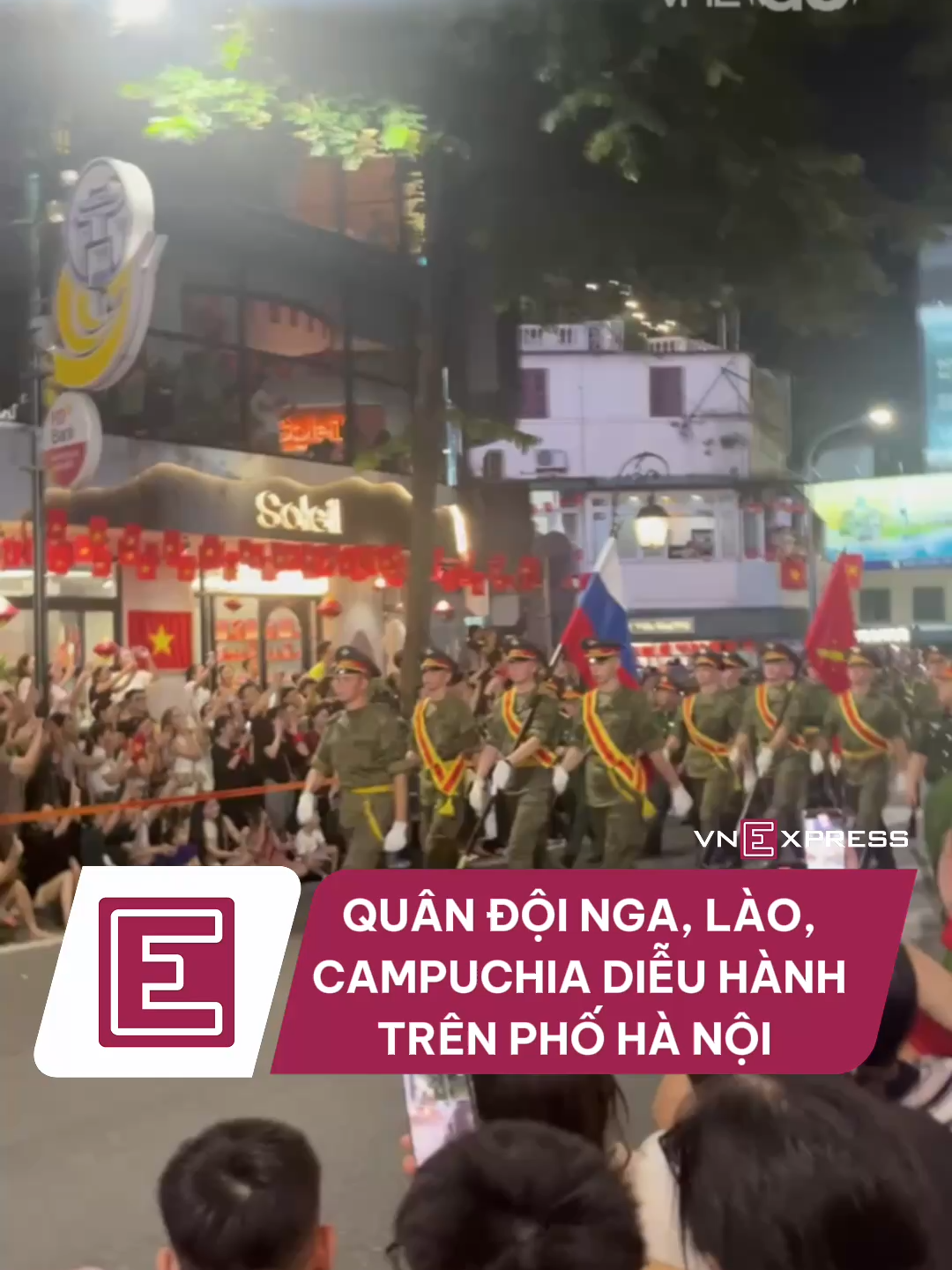 Quân đội Nga, Lào, Campuchia diễu hành trên phố Hà Nội #tiktoknews #vne #vnexpress #A80 #quockhanh2thang9