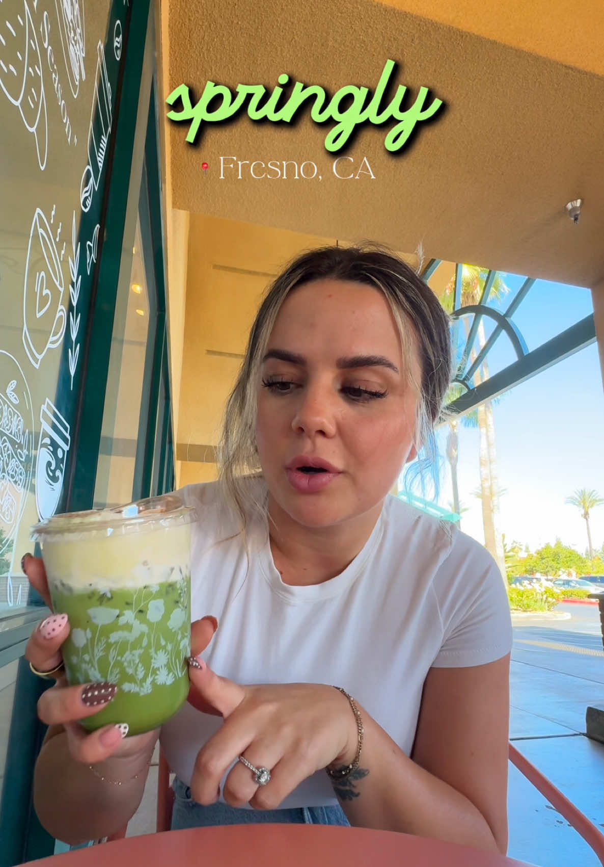 idk what was going on with my hair but maybe it’s time invest in a back camera screen 😮‍💨 #559📍 #559eats #matcha #tastetest #fresno 