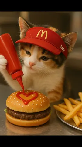 Cute #McDonalds #cats #cattok #viralvideo #funnyvideo #ai #kittens #cattiktok