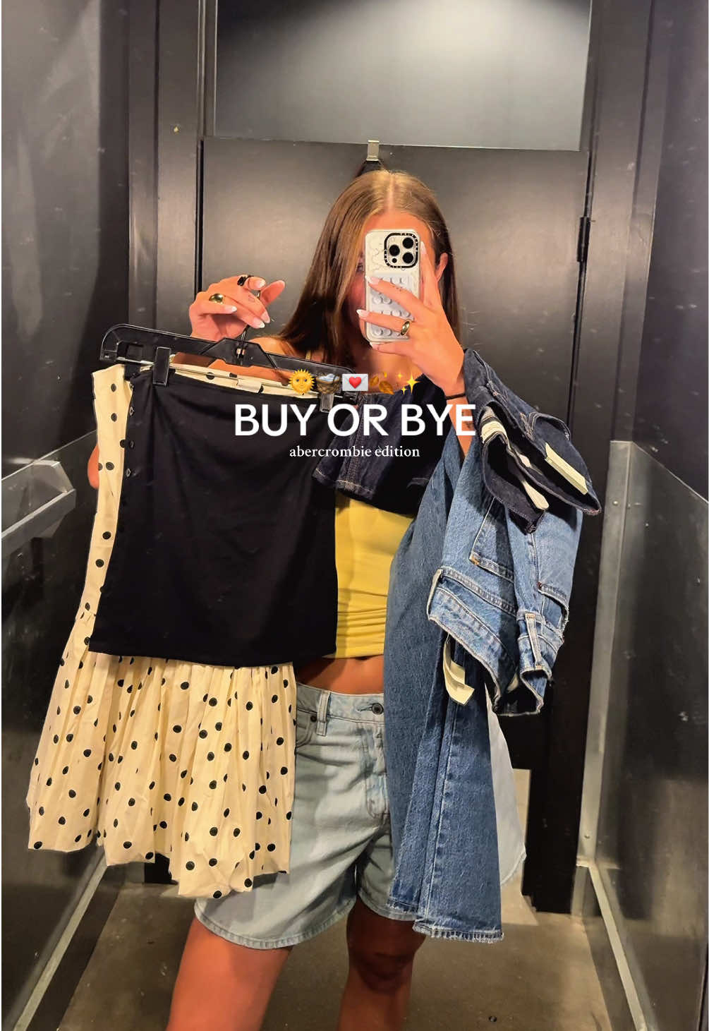 on a real note they need to clean their mirrors 😭 butttt everything is linked on my ltk💛#buyorbye #abercrombie #tryonhaul #buyorbyeabercrombie 