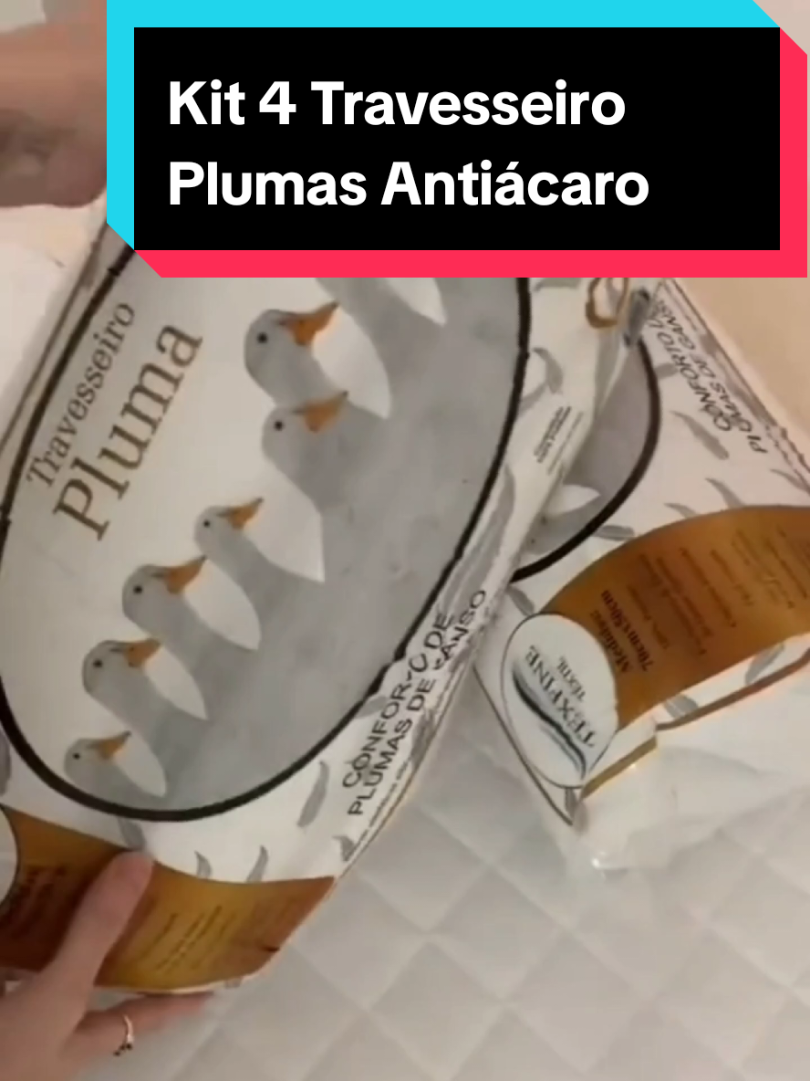 Kit 4 Travesseiro Plumas Antiácaro #kit #travesseiro #quarto #oferta 