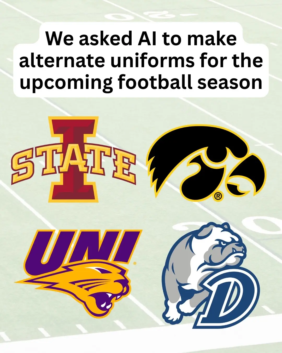 Which is your favorite? #iowa #iowastate #drake #uni #CollegeFootball