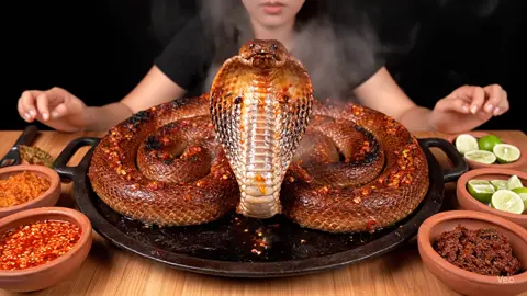ASMR mukbang ular kobra #ai #asmr #mukbang 