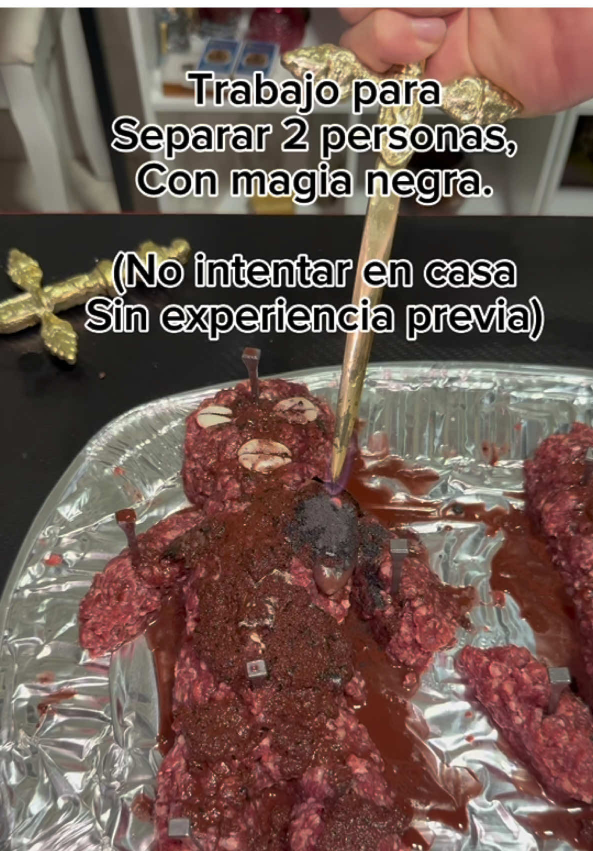 Trabajo para separación con magia negra.  Trabajos al DM: @traskarma  . #paratii #flyp #brujeria #ritual #santamuerte 