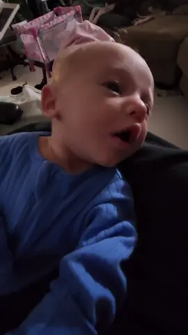 Nodding his head yes, 🤣 #newborn 