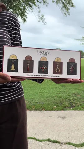 5 iconic scents. 1 stunning set. Lattafa Pride — luxury in every spray 💎✨  #IntenseOud #stayintense #FragranceTok #fyp #PerfumeAddict 