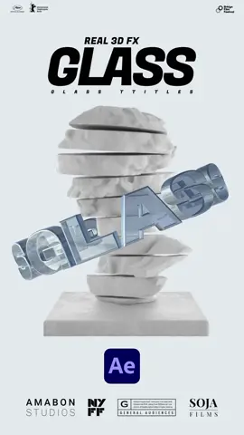 Make Hyper Real 3D Glass Typography in After Effects #aftereffects #motiongraphics #motiondesign #aftereffectstutorial #animation                       