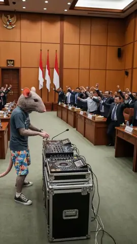tikus kantor lagi party... . #viral #onepiece #dprri #senayan 