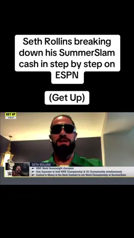 Seth Rollins breaking down his SummerSlam cash in step by step on ESPN (Get Up) #wrestlingtiktok #wrestlingtok #foryoupage #foryou #WWE 