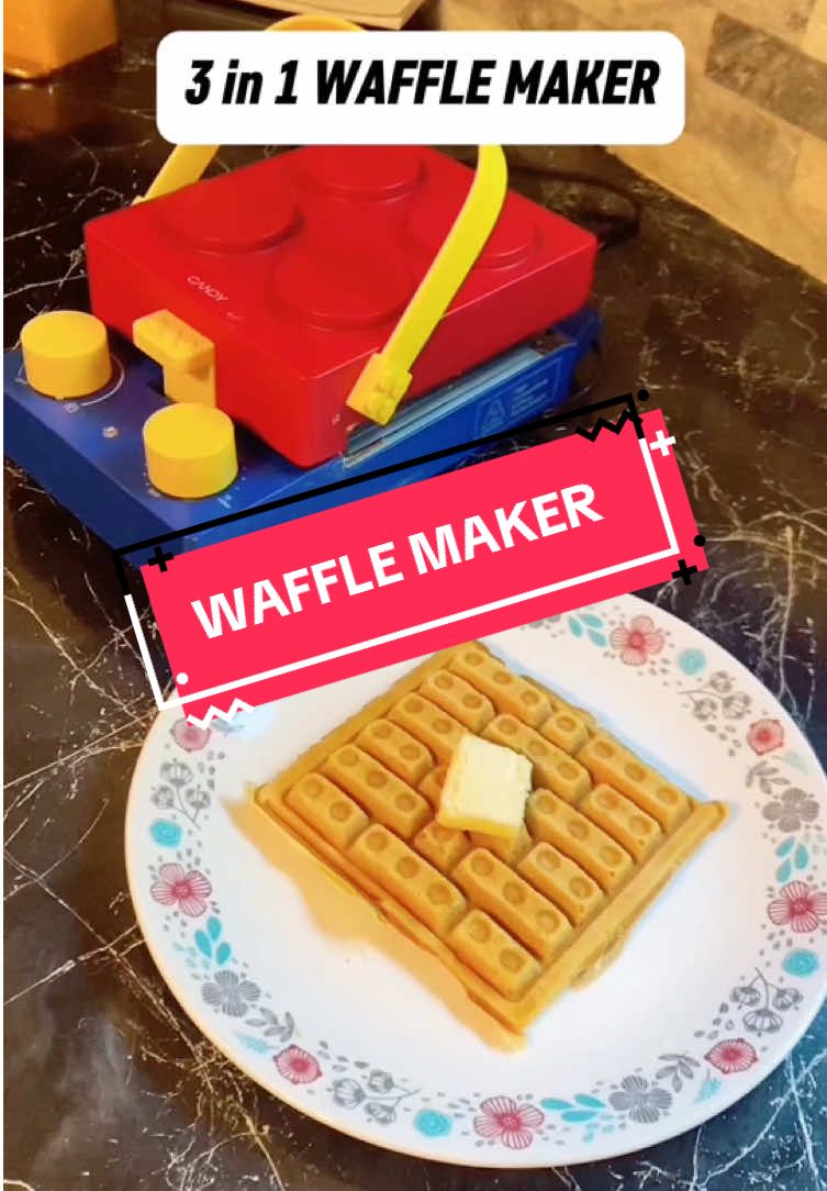 3 in 1 waffle gadget for under $40 and FREE SHIPPING?! Count me in!! #waffle #wafflemaker #breakfastideas #wafflemix #panini 
