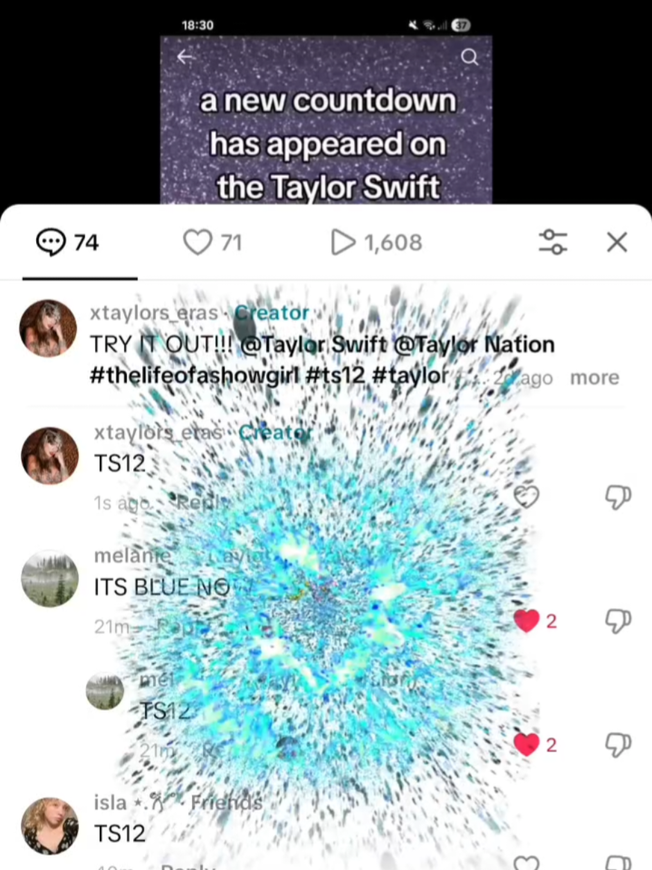 The glitter is now blue! Try it out!! @Taylor Swift @Taylor Nation #thelifeofashowgirl #ts12 #taylor #fyp #viral 