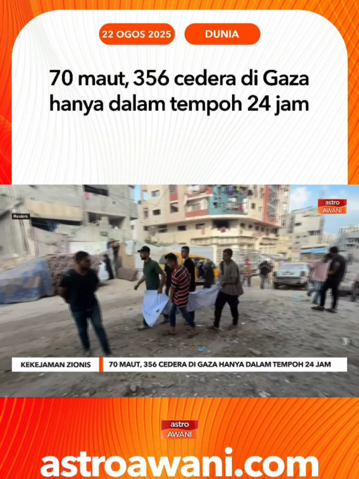Serangan Israel ke atas penduduk Gaza menyebabkan 70 kematian dalam 24 jam, dengan penduduk menyifatkan pemindahan sebagai “kematian” dan PBB menyeru gencatan senjata segera. #AWANInews