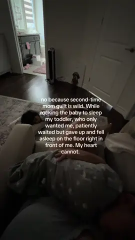 Does it ever go away? Constantly feel like I’m not giving enough to one or the other. Such a balancing act.  #secondtimemom #toddlermom #momlife #infant #momguilt 