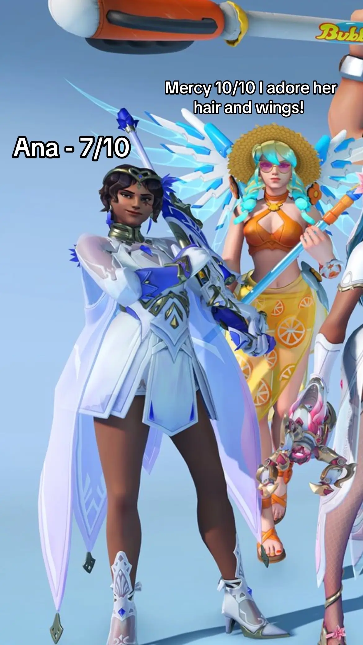 I love these skins sm! Mercy’s skin is gonna match very well with poolside ashe YAY and I really want to get illaris and kirikos 🥹💕 <3 #overwatch #overwatch2 #ow2 #season18 #mercy #kiriko #juno #illari #wuyang #skins #heart #iloveyou <4 