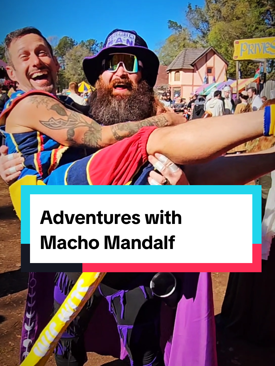 This is for those who wanted to see Macho Mandalf's @Slim Jim staff! Macho Mandalf loves going on adventures with his hobbit friends @Barely Balanced! #machoman #machomandalf #cosplay #renfaire #renaissancefestival @Carolina Renaissance Festival 