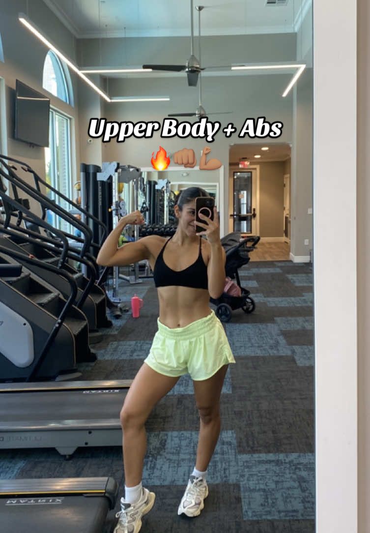 Happy Thursday!!! If you’re lost and don’t know what to do in the gym try this upper body and ab workout 👊🏽🙌🏽💪🏽🔥  #upperbodyworkouts #dumbellworkout #workout #gymgirl #GymTok 