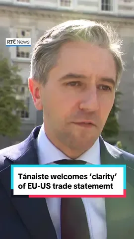 Tánaiste and Minister for Foreign Affairs and Trade Simon Harris has said the EU-US framework trade agreement, published today, provides welcome clarity that the deal includes a single, all-inclusive 15% tariff on EU goods. Mr Harris also said there is now assurance that this rate will extend to pharmaceuticals and semiconductors. Link in bio to read more📲 #rtenews #eu #us #ireland #pharmaceuticals 
