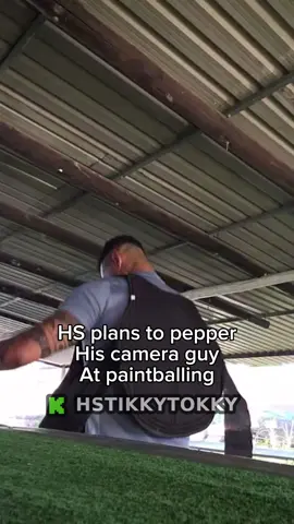 HS plans to pepper His camera guy At paintballing #edmatthews #hstikkytokky 