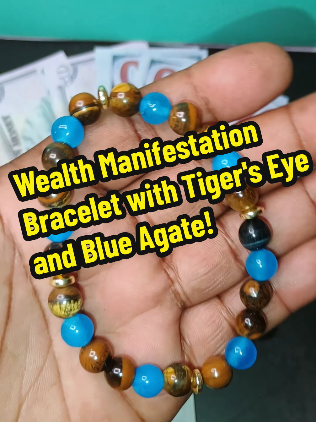 This powerful money bracelet is made with natural tiger eye and blue agate stones—both known to support your manifestation journey and amplify the power of the law of attraction 🌌💰. Whether you're manifesting wealth, prosperity, or unexpected abundance, this bracelet helps you stay aligned with your daily affirmations and keep your energy focused on abundance. Wear it as a symbol of your belief that the universe responds to your thoughts—because it does. Perfect for men and women, this bracelet resizes easily and comes with free shipping. If you're serious about attracting money like a magnet and living in alignment with your affirmations, this is the energy tool for you ✨🙌. #tigerseyebracelet #blueagatebracelet #prosperitybracelet #moneybracelet #abundancebracelet @Arpurraina 