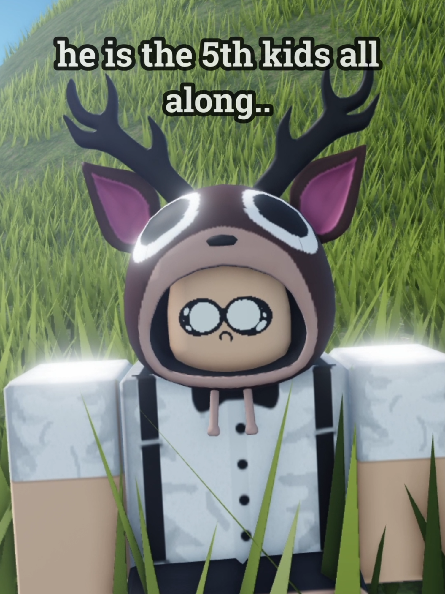 Is the deer actually the 5th kid in Roblox 99 Nights in the Forest..#99nightsintheforest #roblox #robloxanimation