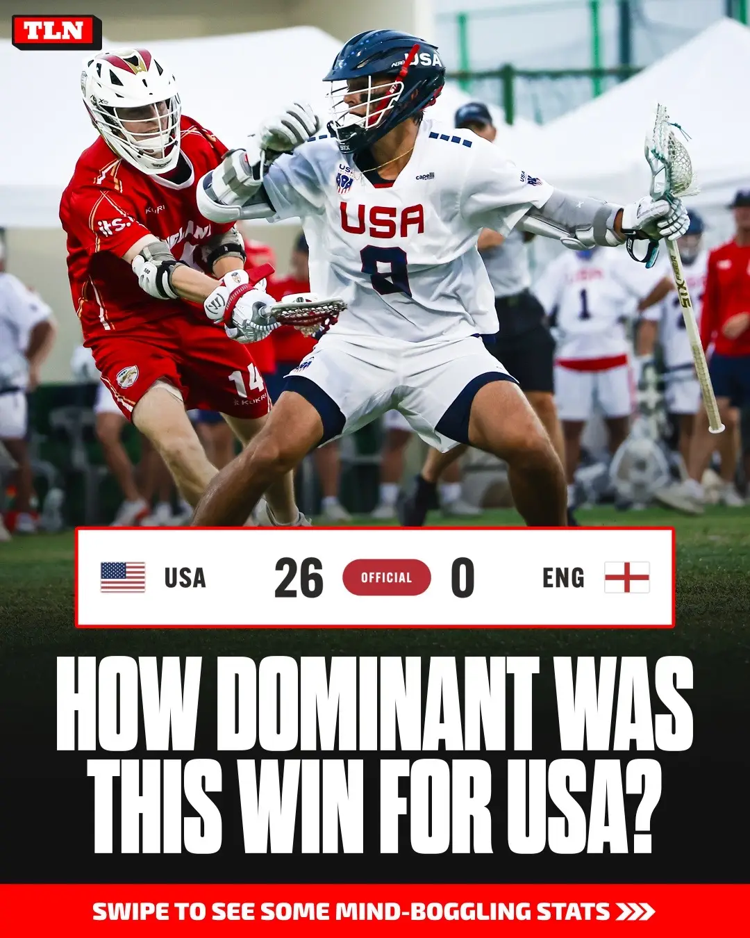 USA dominated England in the quarterfinals of the U20 Men’s Chanpionship 🇺🇸 (via @World Lacrosse) #lacrosse #sports #usa #kilometer #england 