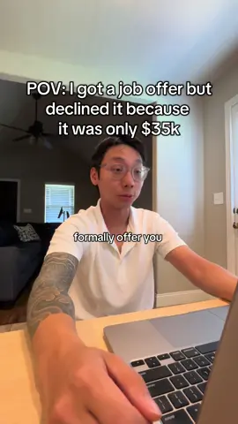 i declined a job offer because they only offered me $35,000 and i thought that was too low!! #jobs #fyp #prepai #jobapplication #sprout 