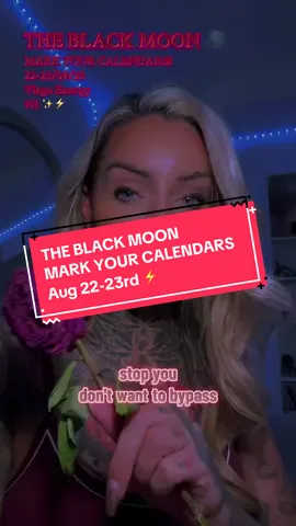 THE BLACK MOON 🌑 Mark your calendars!!  Aug 22-23rd 📝 You don’t want to miss this energy, take this as your sign because you know what you want don’t you?  This black moon is in the sign Virgo, this energy only occurs 1once every 3 years 😳. Yes you will feel deep in your emotions right now but don’t let this fool you…. It’s time to take the risk.!  This is your sign to level the f up!! ⚡️ #blackmoon #newmoonvirgo2025 #astrologytiktok #astrologyvibes 