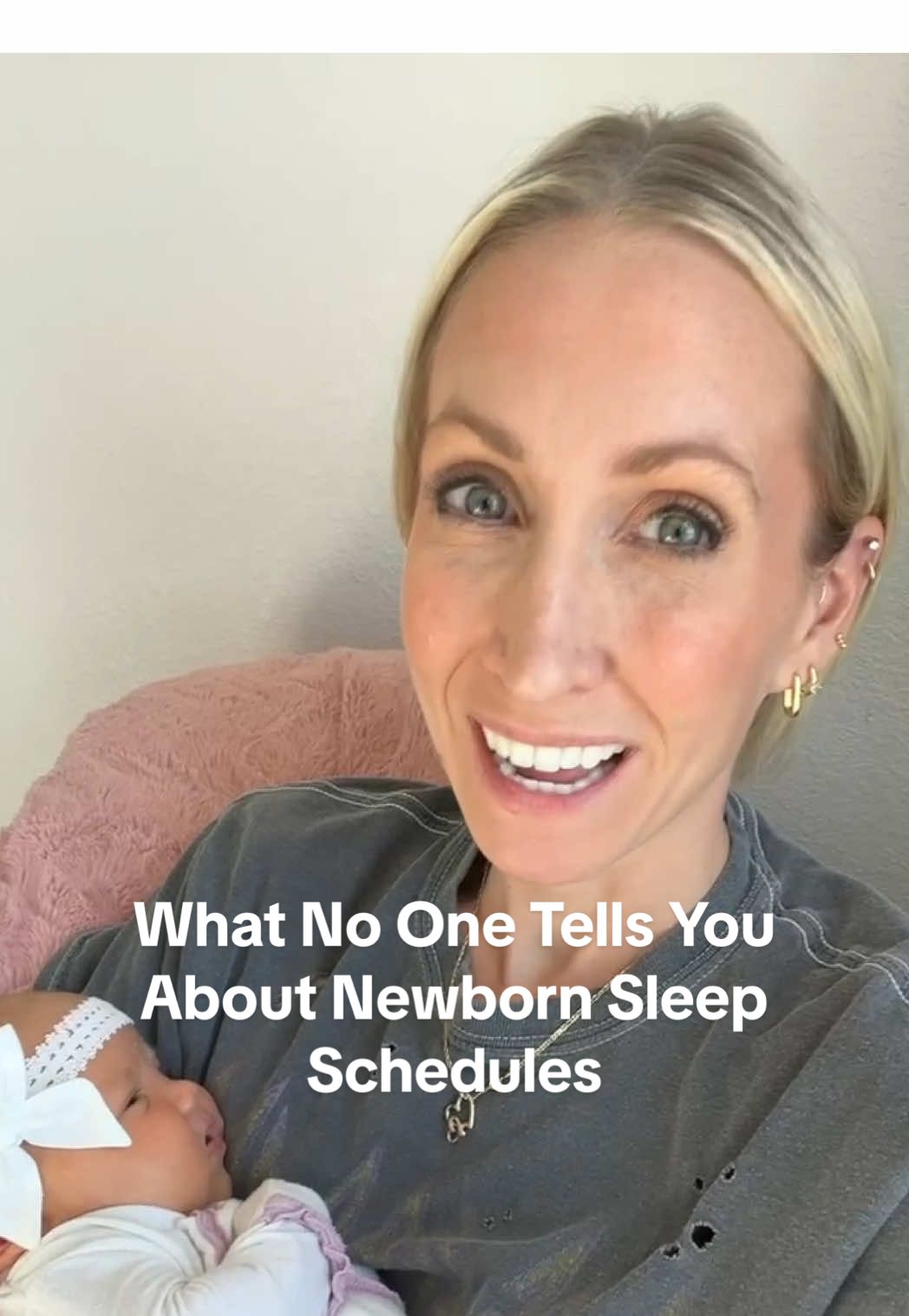 Newborns don’t need a strict schedule just yet! A predictable routine won’t really happen until closer to 4 months, so for now, go with the flow.  But if you like some structure, aim for about an hour of awake time, an hour of sleep, and repeat! Bedtime usually falls between 10-12 PM, with wake-ups around 6-8 AM. More than a set schedule, you might start noticing predictable patterns—like a more consistent wake-up time or bedtime. Over time, things may start to feel a little more predictable, but every day can still look a little different! #newbornsleepschedule #newbornsleep #babysleepconsultant #sleeptraining #thepeacefulsleeper 