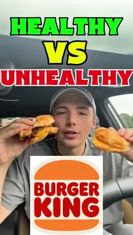 Healthy vs unhealthy Burger King breakfast food #burgerking #fastfood #foodreview #breakfast