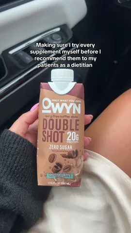 20g Protein + 2 Cups of Coffee, 3g Carbs-3g Dietary Fiber= 0g Net Carbs, Diary Free, Tastes like a Mocha Latte🤎🫶🏽☕️ @LiveOwyn #protein #proteinshake #coffee #dietitian #latte 