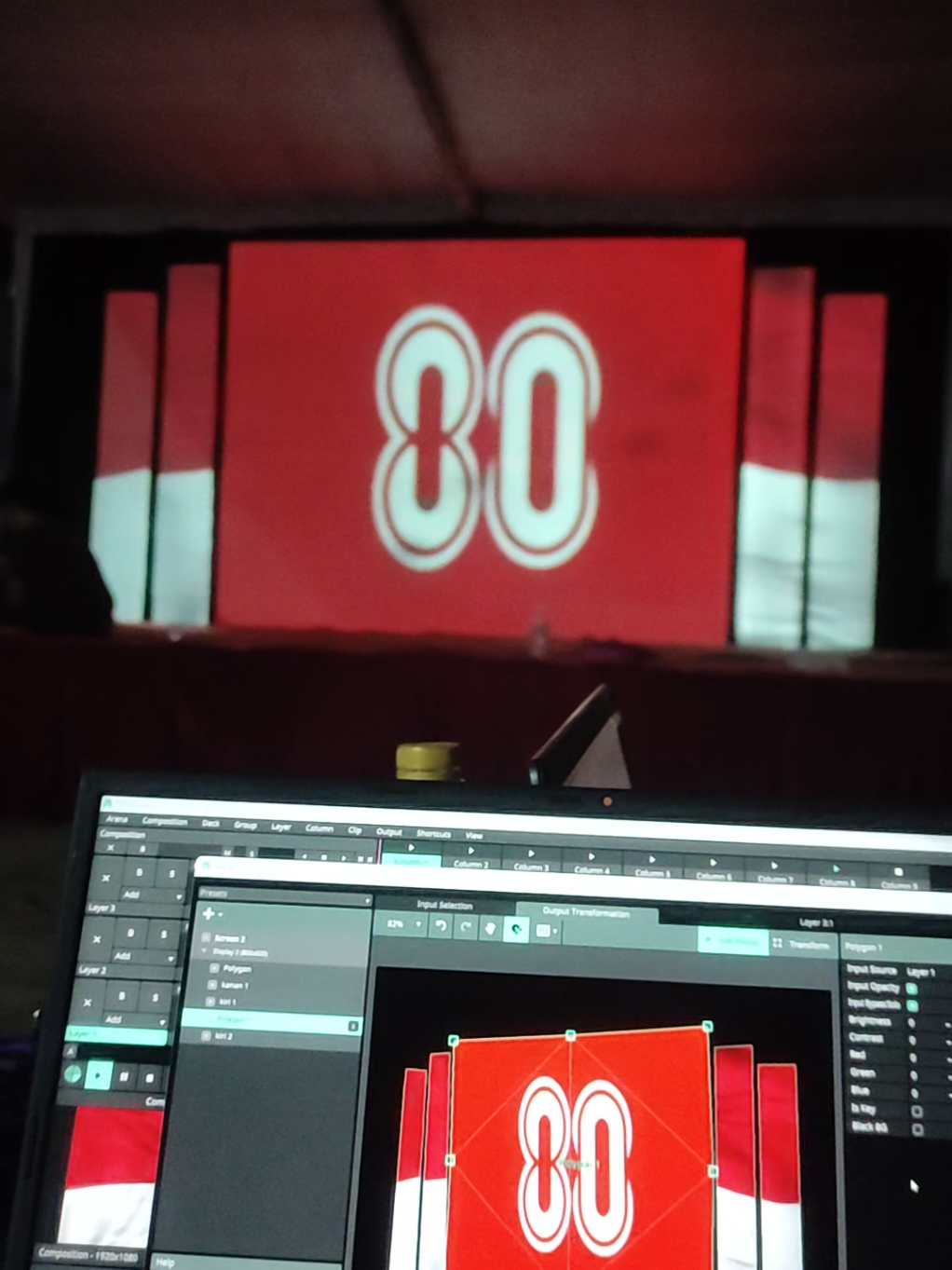 pemula 🙌 #resolume #mappingvideo #17agustus #karangtarunaindonesia 