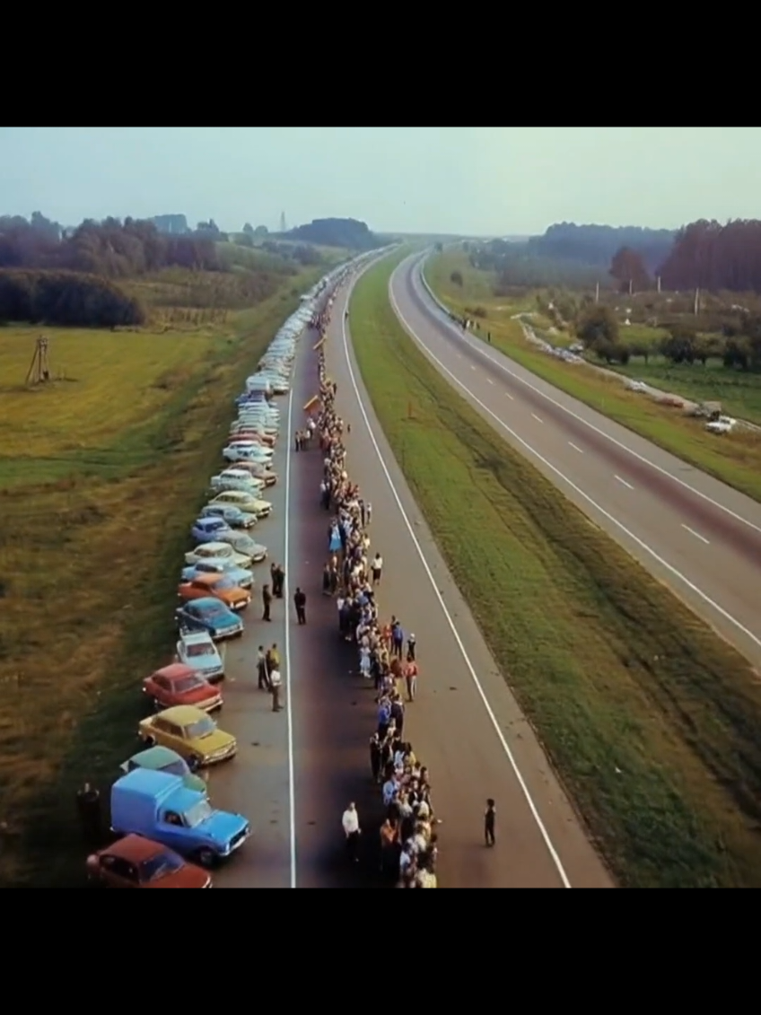 A peaceful political demonstration when two million people joined their hands to form a human chain spanning across the three Baltic States of Lithuania, Latvia and Estonia, the countries that were occupied by ussr at that time and expressed their strong desire for independence and solidarity among three Baltic countries. Seven months after the protest, Lithuania became the first soviet republic to regain independence and Latvia and Estonia followed shortly after. This was a collective call for freedom and the beginning of a collapse of the russian soviet union. On August 23rd we will be celebrating a 36th anniversary of The Baltic Way. 🇱🇹🇱🇻🇪🇪 #balticway #lithuania #latvia #estonia #baltic 