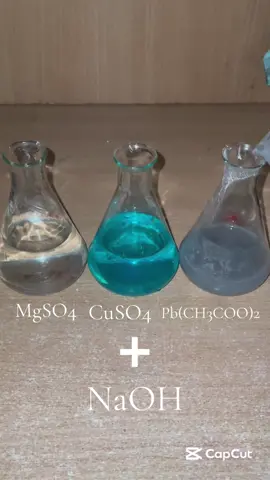 Reacții de substituție și totodată de precipitare dintre hidroxidul de sodiu și soluție sărurilor🧪#chemistry #labexperiments 