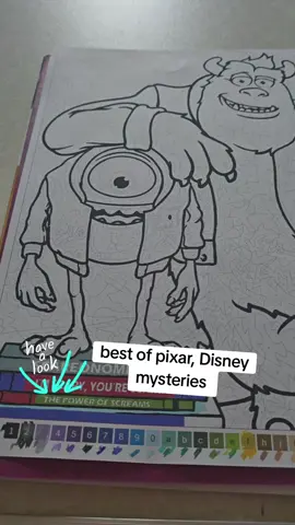 Disney mysteries colour by numbers ✨️ #craftactivity #pixar #disneymysterycolouring  #monstersinc #languo 