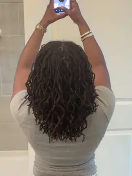 nothing like a good braidout!! 🥰  • • • • • • #microlocs #sisterlocs #locs #dreads #twostrandtwists  
