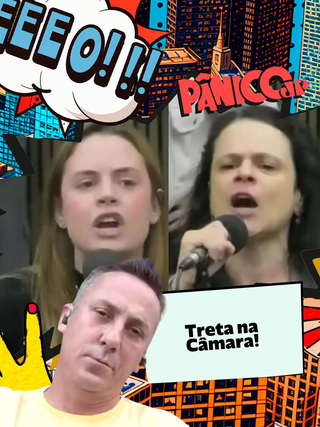 🧨 Ó O PAU QUEBRANDO! Zoe Martínez e Janaina Paschoal resolveram lavar roupa suja em público.  Fuzil, o herói do Brasil, virou repórter da #ResenhaZuEZuzu (que fase...) e foi até a Câmara Municipal de SP pra ouvir os dois lados da treta pro povão entender tudo e comprar mais briga ainda na internê! 📺 Confira na JP News e Panflix #Pânico #Politica #ZoeMartinez #JanainaPaschoal #CamaraMunicipal #SaoPaulo
