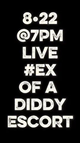 Players▶️ make sure you set your alarms for this Friday, 8/22 @ 7PM to join our live with @francynaevins, the ex-GF of the escort, #ClaytonHoward aka Dave, who is currently suing Cassie & Diddy. Francyna will tell her side of the story about her struggle to have a clean breakup, getting sued for child support without biological kids, being accused of being a stalker, & what it was like dating a high profile celebrity escort. You don’t wanna miss it!