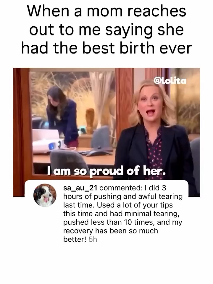 I am such a mess when I get comments and messages like this. Honestly hearing about how my programs have made birth easier on moms gets me EVERY TIME. Straight for the heart. Keep sending them ladies! Should out to all my queens that can cry at the drop of a hat. 😂