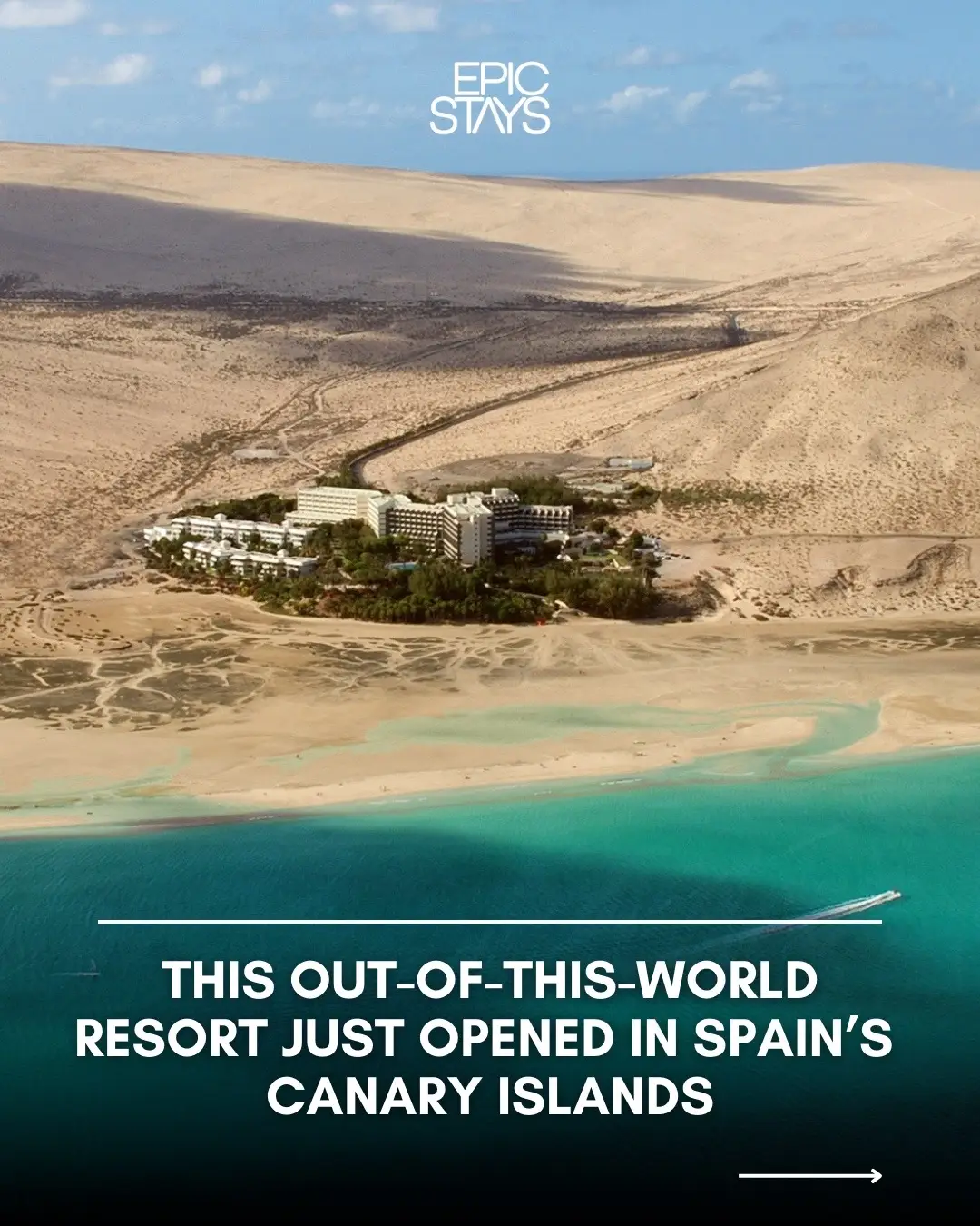 No, this isn’t a sci-fi movie set — it’s Spain’s newest resort 💫  📍Paradisus Fuerteventura from the luxe all-inclusive Meliá brand opened inside a volcanic biosphere, with dune beaches, saltwater pools, crater hikes, and direct access to world-class wind- and kitesurfing   📸@paradisusfuerteventura  #spaintravel #spainhotels #fuerteventura 